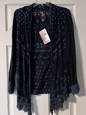 NWT! Johnny Was Navy Kimono
